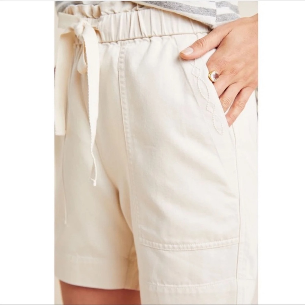 FRYE X ANTHROPOLOGIE DRAW STRING EMBROIDERED SHORT